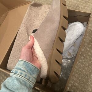 Cozy Tan Slip-On Shoes with Sherpa Lining